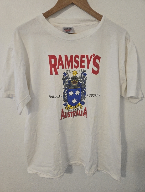 onieta Other - Vintage Ramsey Pub Perth Australia Mens XL T Shirt Fine Ale Stout 1990 Aussie